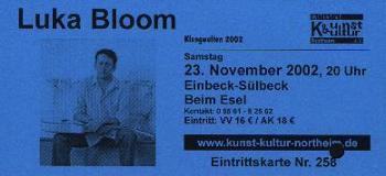 Ticket Beim Esel, Einbeck-Sülbeck